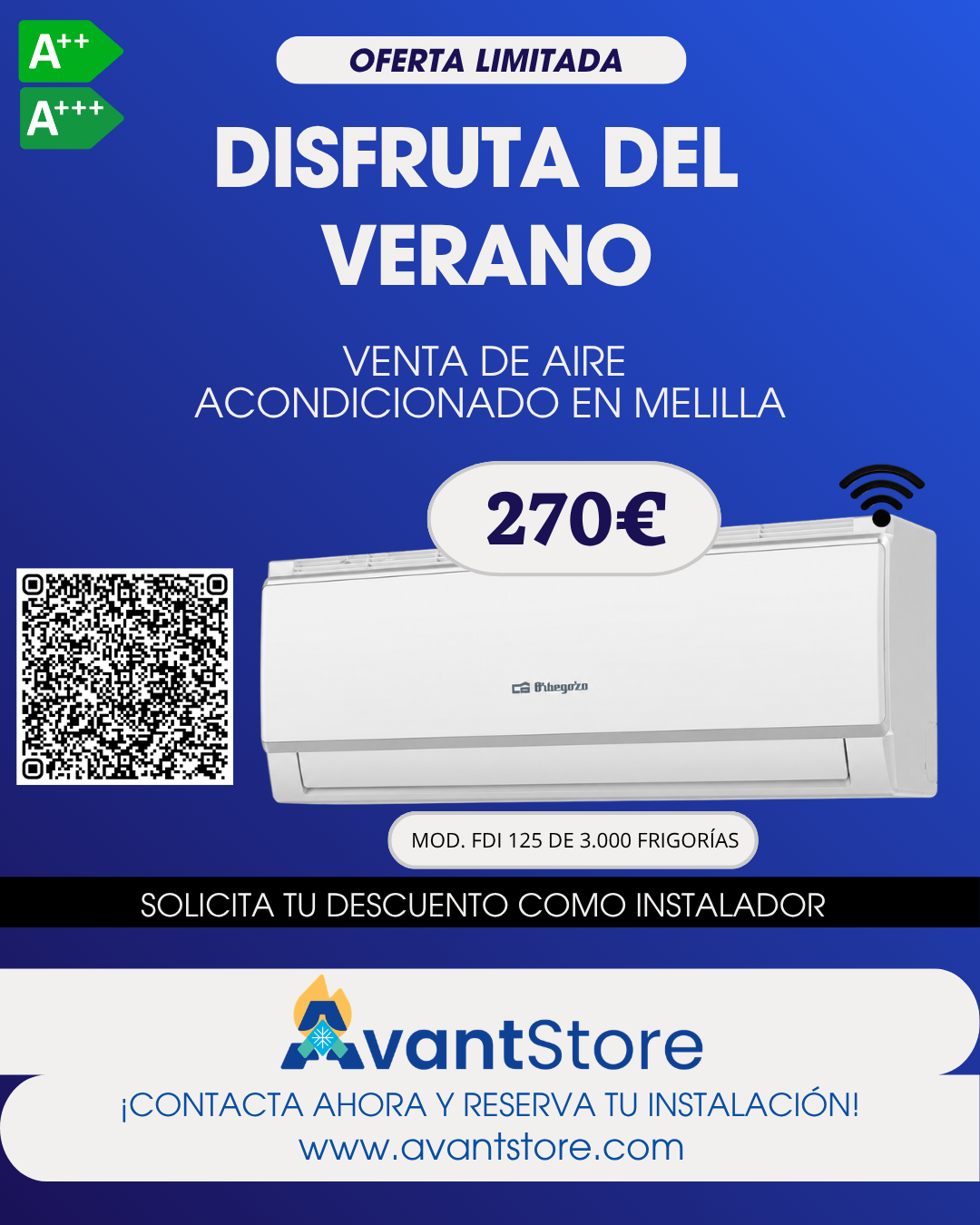 Oferta Orbegozo FDI 125 — Aire acondicionado 3.000 frigorías desde 270€